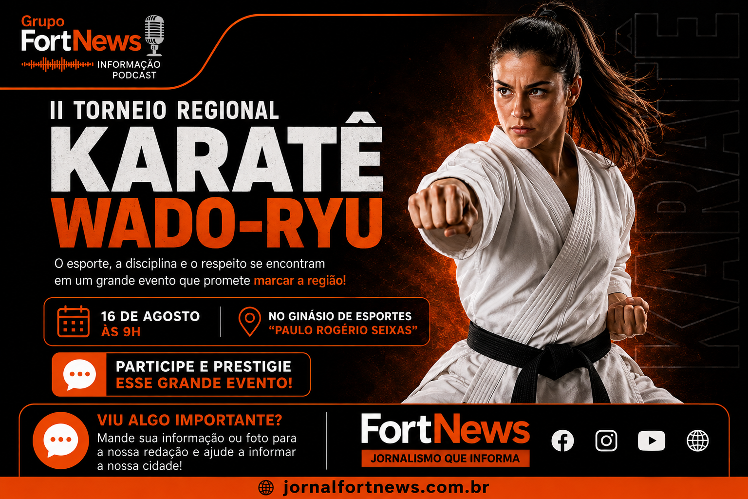 II Torneio Regional de Karatê Wado-Ryu acontece em Franco da Rocha no dia 16 de agosto