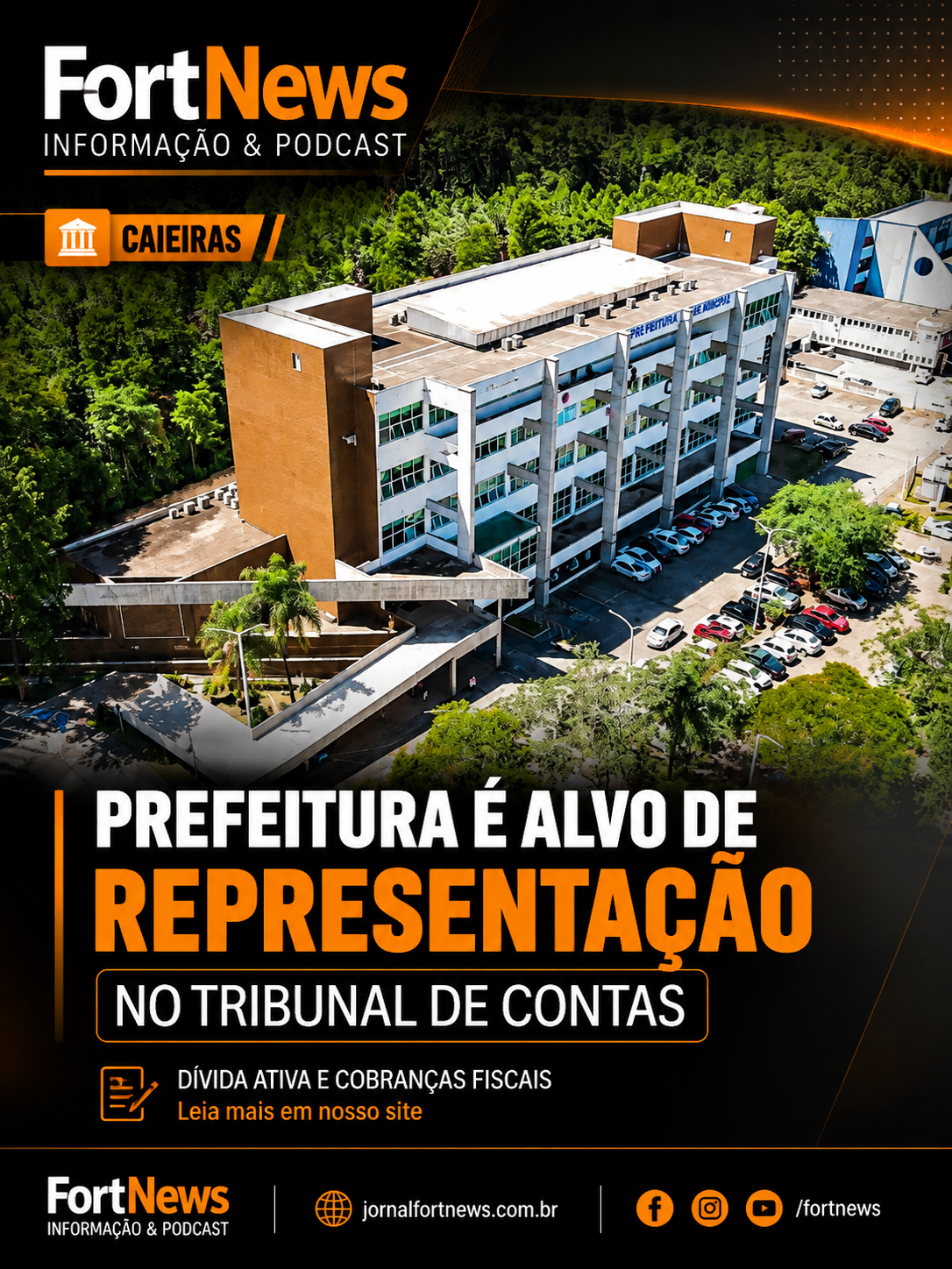 Prefeitura de Caieiras é alvo de representação no Tribunal de Contas sobre dívida ativa e cobranças fiscais
