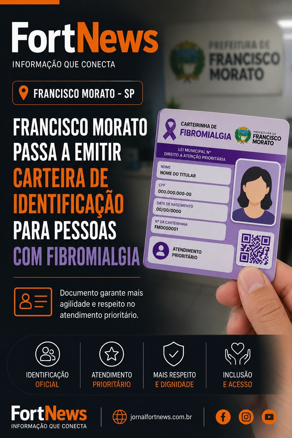 Francisco Morato passa a emitir carteira de identificação para pessoas com fibromialgia
