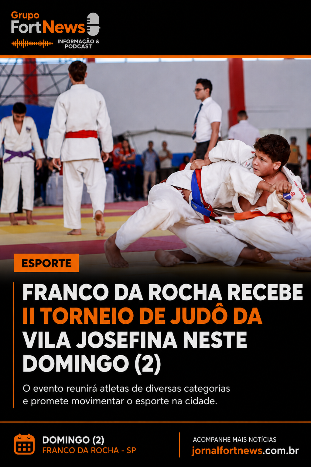 Franco da Rocha recebe II Torneio de Judô da Vila Josefina neste domingo (2)