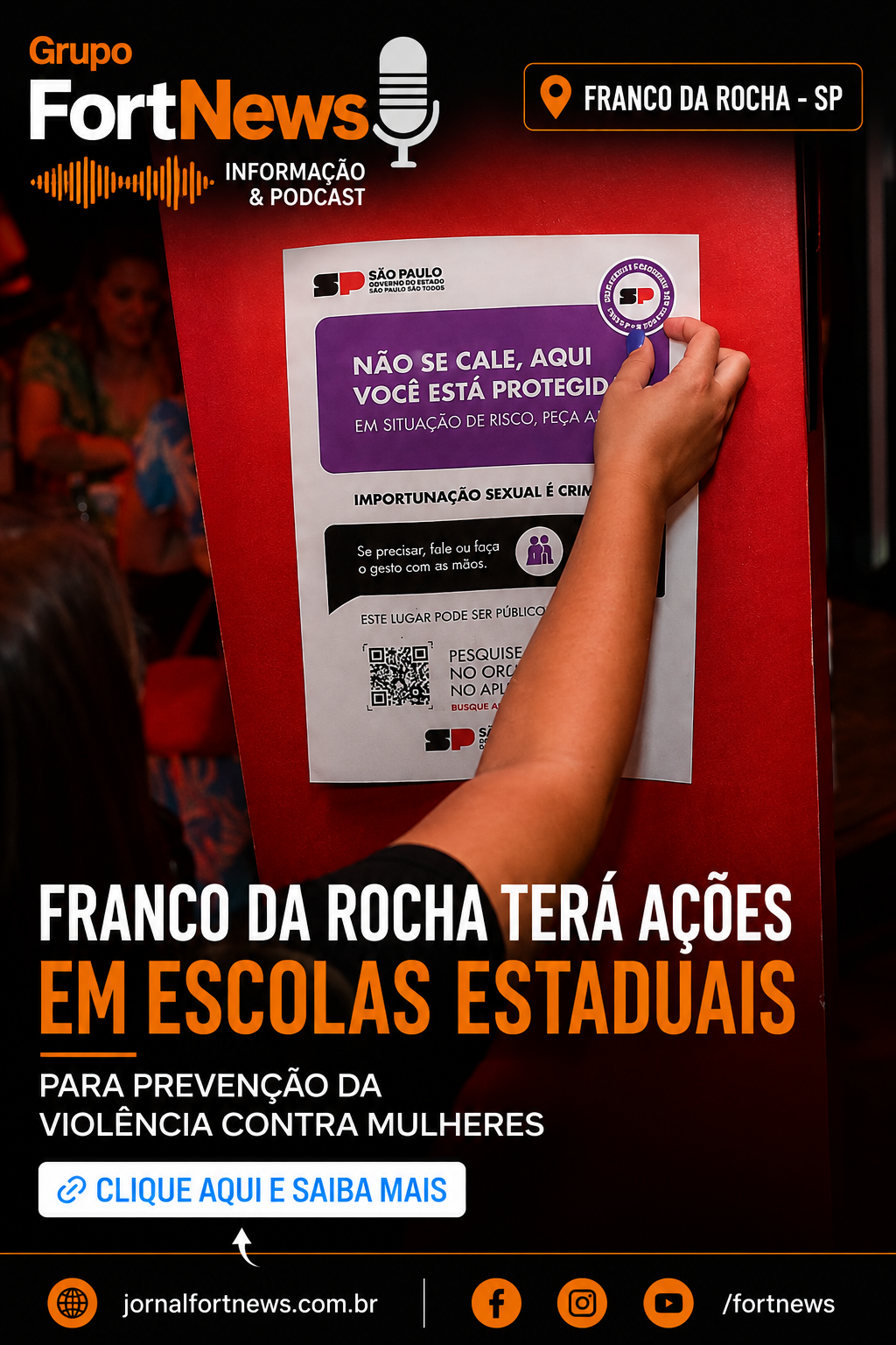 Franco da Rocha terá ações em escolas estaduais para prevenção da violência contra mulheres