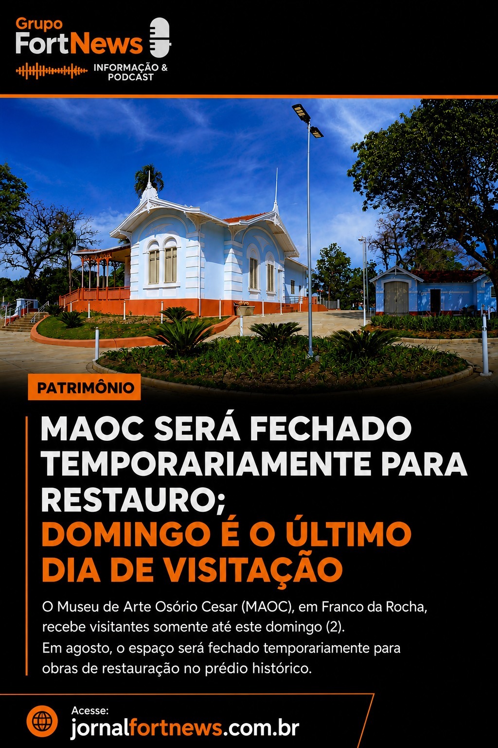 Museu de Arte Osório Cesar entra em período de restauração a partir de agosto
