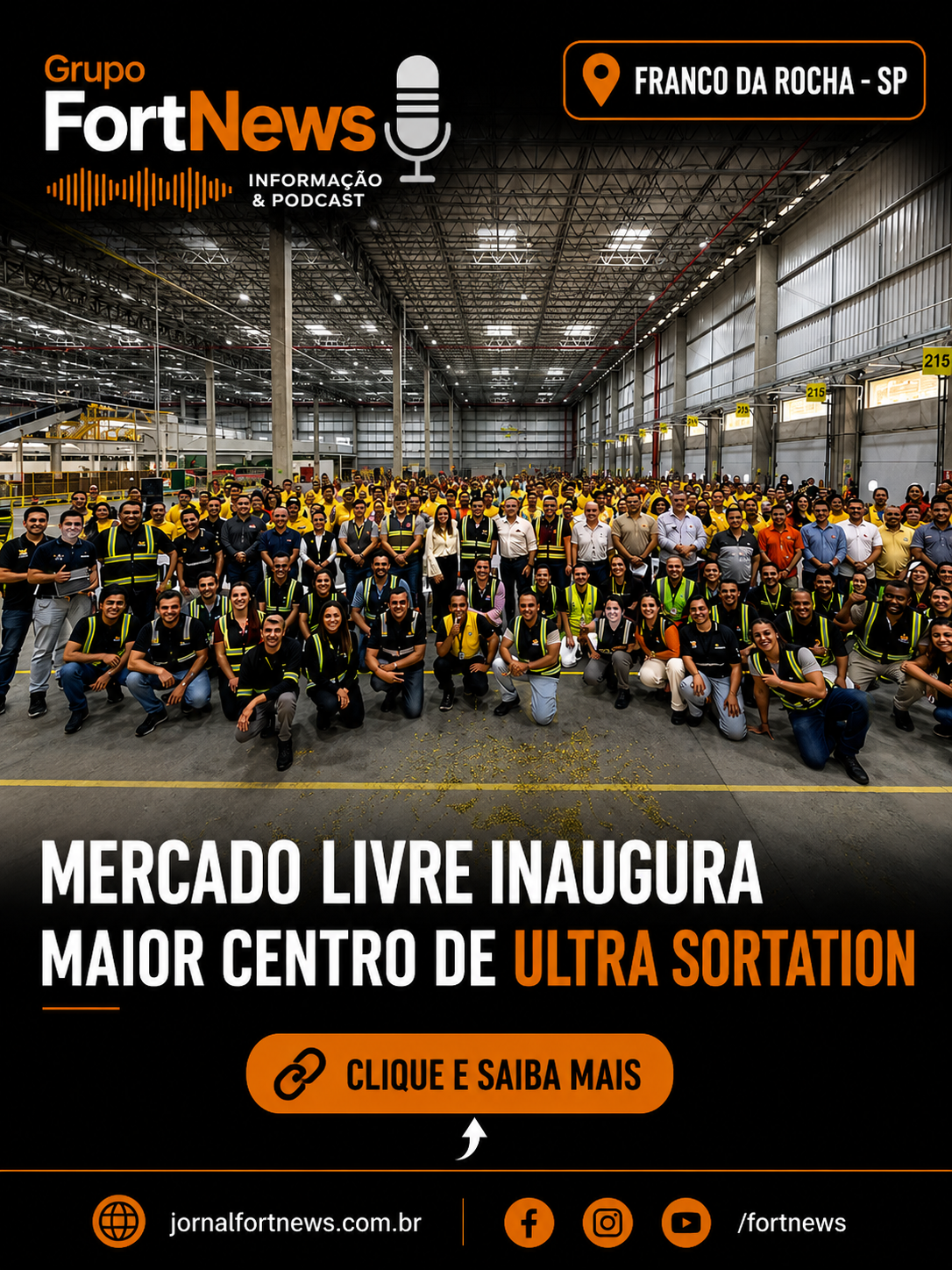 Mercado Livre inaugura maior centro de Ultra Sortation da América Latina em Franco da Rocha