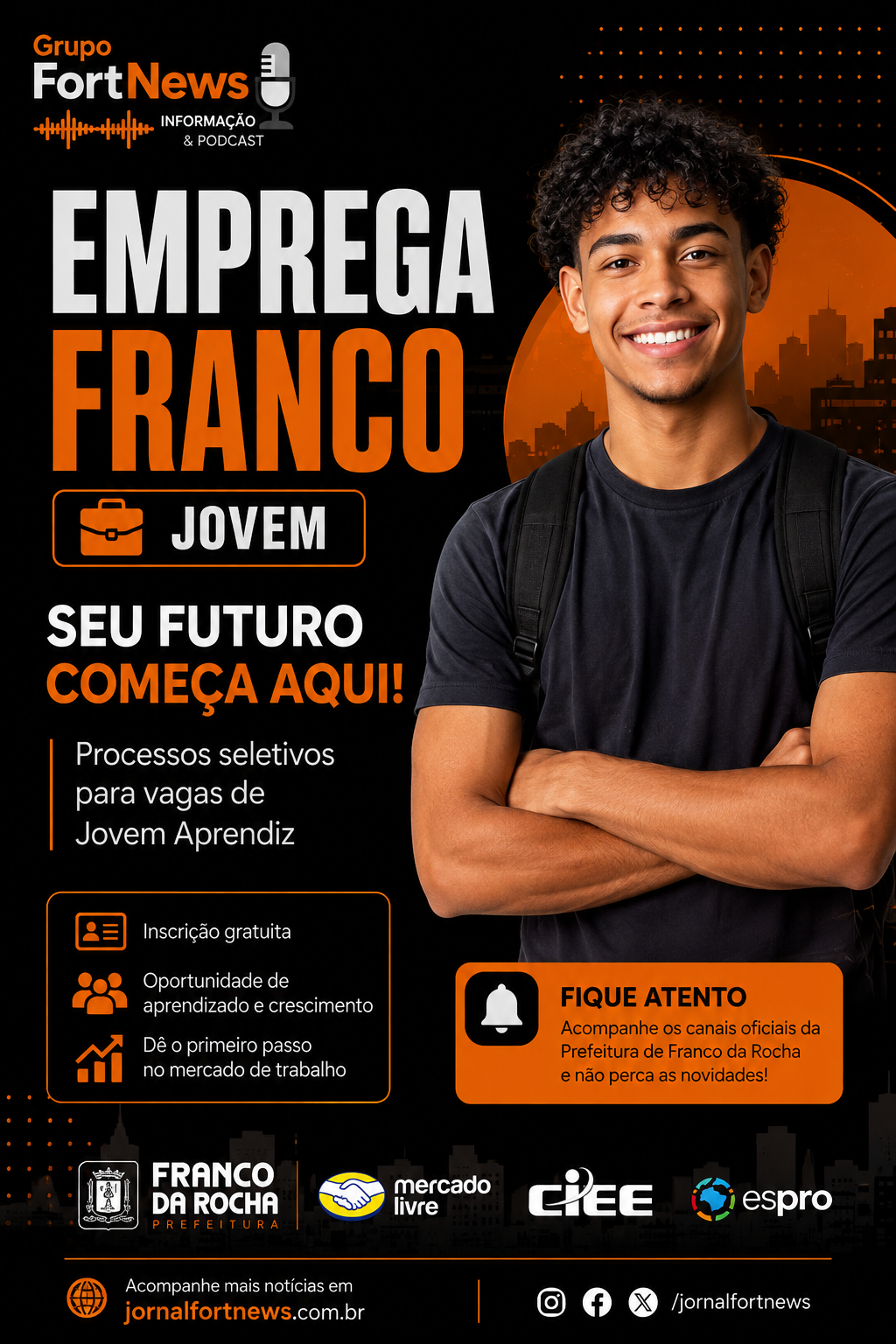 Emprega Franco Jovem abre novos processos seletivos para vagas de Jovem Aprendiz em Franco da Rocha