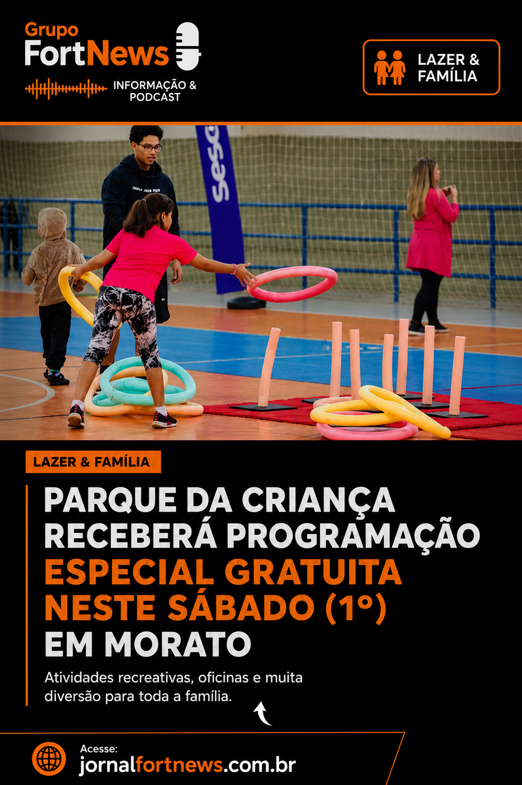 Parque da Criança terá programação especial gratuita neste sábado (1º) em Francisco Morato
